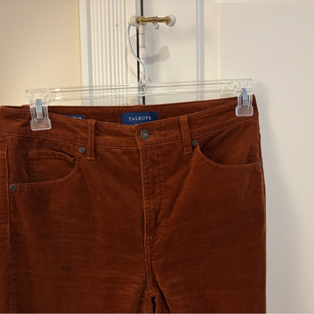 Talbots Burnt Orange Corduroy Jean Pants - Picture 2 of 5